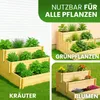 Stufenbeet mit 3 Stufen aus Kiefer natur Pflanzkasten Produktbild-Vorschau 6