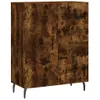 vidaXL Sideboard chêne fumé 69,5x34x90 cm bois composite Voir les images du produit 2