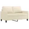 vidaXL 2-Sitzer-Sofa Creme 120 cm Kunstleder Produktbild-Vorschau 1