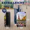 MuchoWow® Koffer Handgepäck Trolley Rollkoffer Kleine Produktbild-Vorschau 5