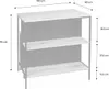 sweeek - Stehtisch mit Holzdekor und Metall mit 2 Regalen + Produktbild-Vorschau 8