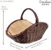 Creative Home Groß Holztrage Rattan Kaminholzkorb Kaminkorb Produktbild-Vorschau 2