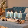 Adventskranz Holz Advent Kerzenhalter länglich modern Produktbild-Vorschau 1