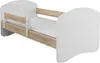 A child's bed with protective rails, shown from a side-diagonal angle on a white background. Voir les images du produit
