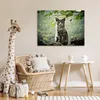 MuchoWow® Poster Katze - Stein - Wald 80x60 cm - Kunst für Produktbild-Vorschau 7