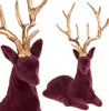 Rentier Velours Dekorative Figur Für Weihnachten Produktbild-Vorschau 1