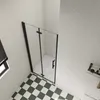 100x185cm Schwarz Drehtür Falttür Schwenktür Duschwand Produktbild-Vorschau 3