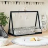 Kinderbett Schwarz 80x160 cm Massivholz Kiefer Produktbild-Vorschau 2