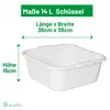 Novaliv 3x Bol de lavage carré 14L, 38x38 cm, Blanc, Sans Voir les images du produit 1