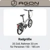 Agon Parklane 20 Zoll Klapprad Fahrrad grau Produktbild-Vorschau 7