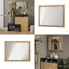 A collage of images showing a hallway furniture set with a mirror, shoe rack, and cabinet, and individual shots of the mirror. Náhľad obrázku produktu