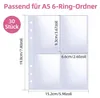 Fotokartenhüllen für 6-Ring-A5-Ordner, 30 Stück ultraklare Produktbild-Vorschau 3