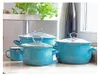 Emailtopf mit Glasdeckel FLOWER 16 cm, 2,0l Produktbild-Vorschau 6