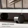 HOMCOM Armoire penderie meuble de rangement mobile 4 Voir les images du produit 4
