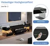 MODFU TV-Schrank Schwarz Hochglanz, TV-Lowboard mit LED und Produktbild-Vorschau 6