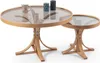 Designer 2x Couchtische Wohnzimmer Luxus Glas Komplett Produktbild-Vorschau 2