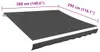 vidaXL Náhradný materiál na markízu, sivý, 380x295 cm, Náhľad obrázku produktu 4