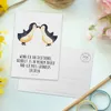 Mr. & Mrs. Panda Postkarte Pinguine Kuss - Weiß - Geschenk, Produktbild-Vorschau 3
