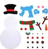 A collection of felt cutouts for making a snowman decoration. Náhľad obrázku produktu