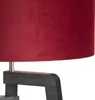 Stehlampe Stativ Schwarz mit Rotem Schirm und Gold 50 cm Produktbild-Vorschau 3