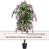 COSTWAY Kunstbaum mit Blüten, Kunstpflanze groß im Topf, Produktbild-Vorschau 7