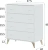CALICOSY -  Kommode 4 Schubladen Sweet - L95 cm Produktbild-Vorschau 9