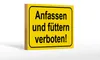 Holzschild Hinweis 18x12cm Anfassen und füttern verboten Produktbild-Vorschau 1