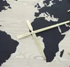 XXL Wanduhr "Welt" Ø 57 cm, moderne Wohnzimmeruhr in Holz Produktbild-Vorschau 3