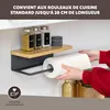 Porte-rouleau de cuisine eluno avec tablette en bambou pour Voir les images du produit 5
