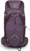 A studio shot of a purple trekking backpack. Produktbild-Vorschau
