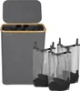 Jayseuw Panier à linge avec couvercle, 160 L, sac à linge Voir les images du produit 9