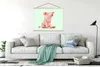 MuchoWow® Textilposter Schwein - Rosa - Sockel - Tiere Produktbild-Vorschau 3