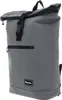 A gray roll-top rucksack with black accents. Produktbild-Vorschau
