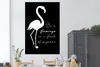 MuchoWow® Poster Flamingo - Schwarz - Weiß 120x180 cm - Produktbild-Vorschau 2