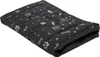 A dark gray dog bed with paw print and bone patterns, shown from a diagonal angle. Náhľad obrázku produktu