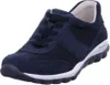 A single navy blue sneaker is shown from a side-angle against a white background. Voir les images du produit