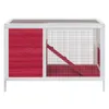 Kaninchenstall Rot 103x44x69,5 cm Massivholz Kiefer Produktbild-Vorschau 3