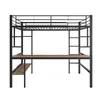 Łóżko piętrowe Merax loft 90x200 cm, z biurkiem, 5 małych Podgląd zdjęcia produktu 6