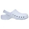 A white medical clog shoe is shown from the side against a white background. Produktbild-Vorschau