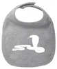 Huuraa Baby Lätzchen Schlange Kobra Silhouette Heather Grey Produktbild-Vorschau 1