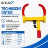 Bituxx® Morsetto per ruote immobilizzatore antifurto Anteprima dell’immagine prodotto 4