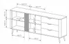 Kommode Veris 195 cm Eiche Dunin + Schwarz mit geriffelter Produktbild-Vorschau 10