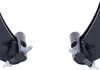Two black metal pipe clamps with silver screws and springs are shown against a white background. Náhled obrázku produktu