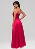 Ombre Trägerloses Abendkleid mit Schlitz rot S Produktbild-Vorschau 4