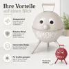 Boltze Sturmaschenbecher Junior červený Smoky, kovový Náhled obrázku produktu 3