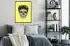 MuchoWow® Gerahmtes Poster Totenkopf - Frisur - Gelb - Produktbild-Vorschau 5