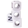 160 Stück DIY Buchstabenperlen Buchstabenwürfel Würfel weiß Produktbild-Vorschau 3