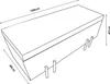 Cassapanca 'Dals' in velluto gambe in metallo 100 x 40 x 42 Anteprima dell’immagine prodotto 3