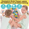 Holz 3D Puzzle 42 Teile, Tetris Geometrie Spiel, Denkspiel Produktbild-Vorschau 3