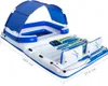 An inflatable island with a canopy on a white background. Produktbild-Vorschau